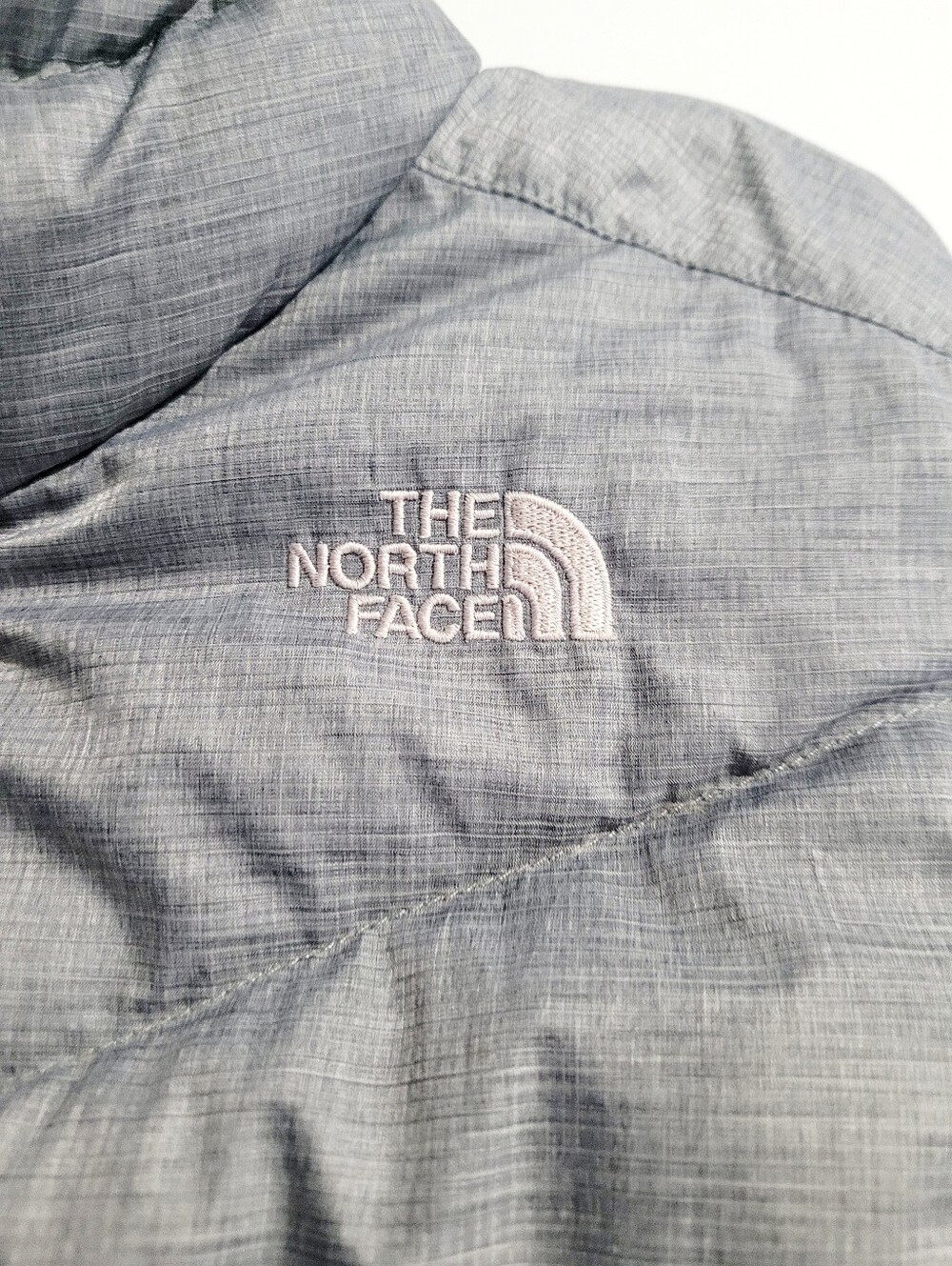 The North Face 550 Down Puffer Vest Women's Medium Gray Full Zip Goose Down - Picture 11 of 14